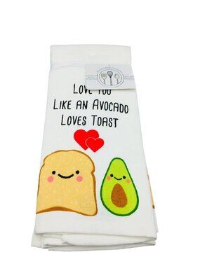 Kassafina Avocado Toast Kitchen Towels Love You Like An Avocado Loves Toast